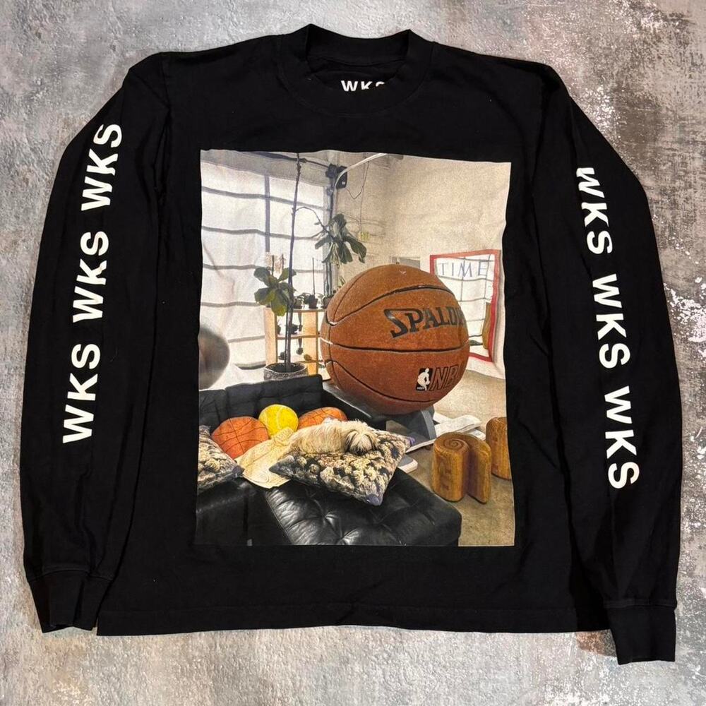 NBA Spalding Basketball Long Sleeve T Shirt. WKS 2023 Size Medium.